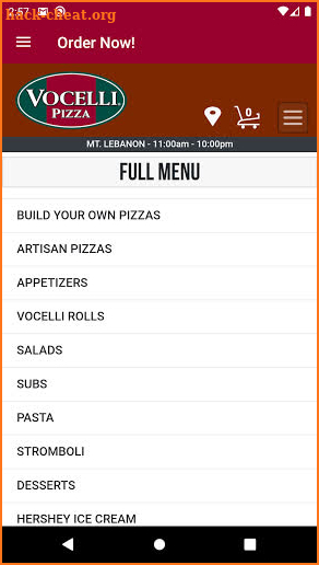 Vocelli Pizza screenshot