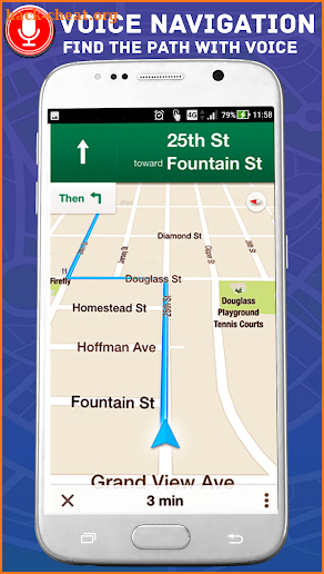 Voice Navigation : Voice Gps Driving Route Finder screenshot