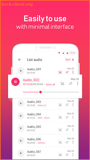   Voice recorder - Audio editor screenshot