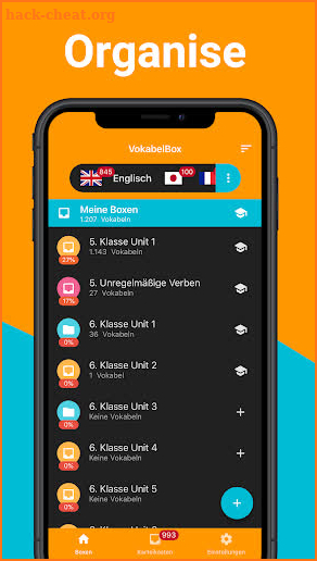 VokabelBox - Vocabulary trainer - full version screenshot