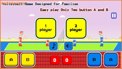Volleyball Spike: two player physics game screenshot