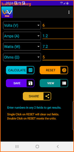 Volt Amp Watt Calculator Pro screenshot