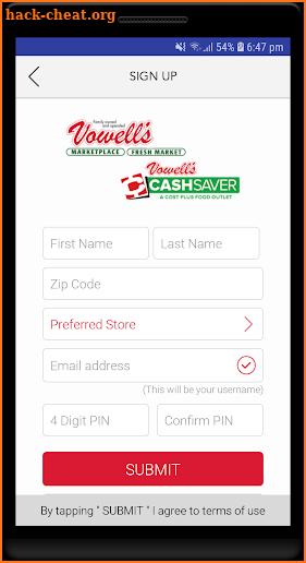 Vowell's Marketplace screenshot