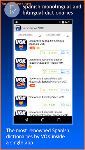 VOX Spanish Dictionaries screenshot