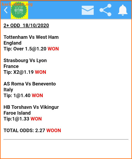 VVIP Betting Tips: 2+ Odd Rollover 100% Surebets. screenshot