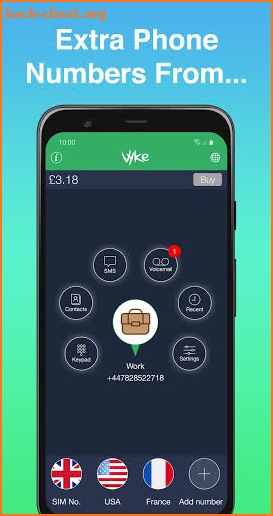 Vyke: Second Phone Number/2nd Line – Call & Text screenshot