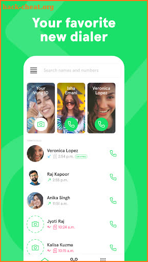 Vyng - Spam-Blocking Dialer and Video Caller ID screenshot