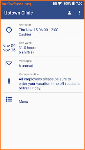 w2w : WhenToWork Mobile App screenshot