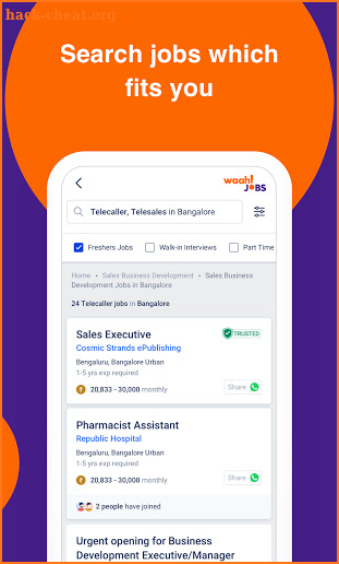 Waahjobs - Job Search in India screenshot