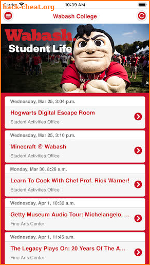 Wabash College Student Life screenshot