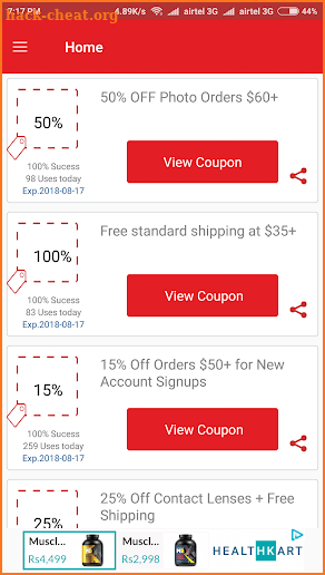 Walgreens Photo Coupons screenshot