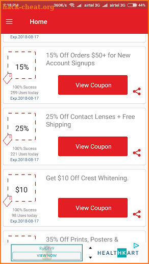 Walgreens Photo Coupons screenshot