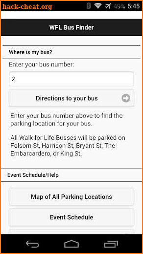 Walk for Life BusFinder 2019 screenshot