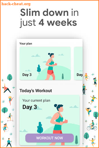 Walking for weight loss app screenshot