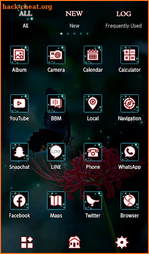 Wallpaper Peacock Butterfly and Red Spider Lily screenshot