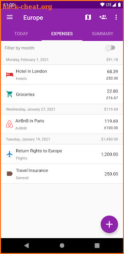 Wanderlust: Travel Expenses screenshot