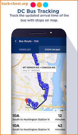 Washington DC Transit App screenshot