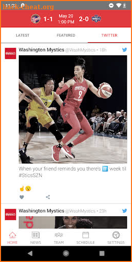 Washington Mystics Mobile screenshot