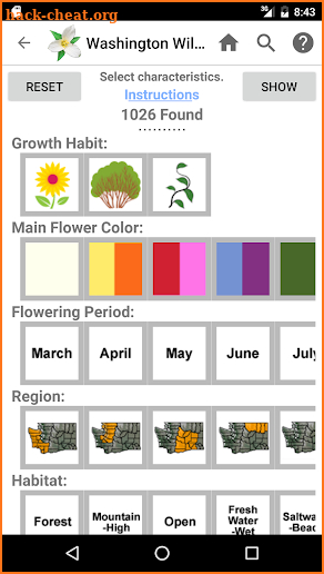 Washington Wildflowers screenshot