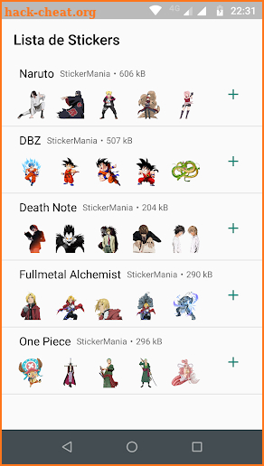 WAStickerApps - Anime Sticker para WhatsApp screenshot