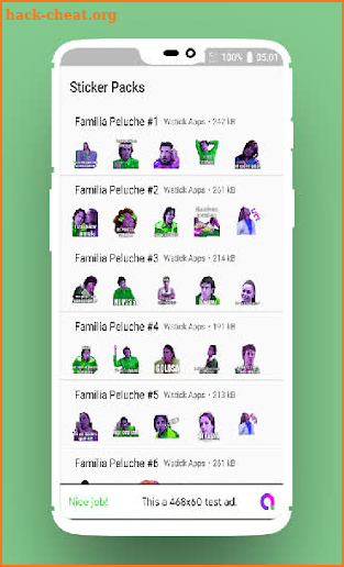 Wastickerapps de la Familia Peluche Para screenshot