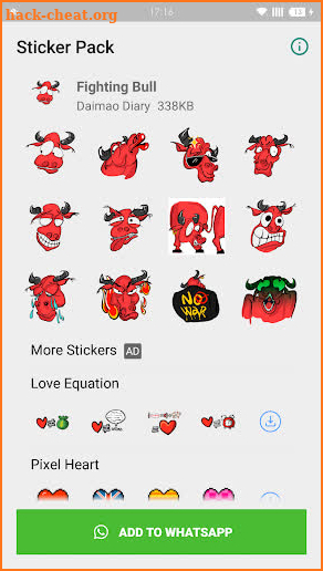 WAStickerapps - Fighting Bull screenshot