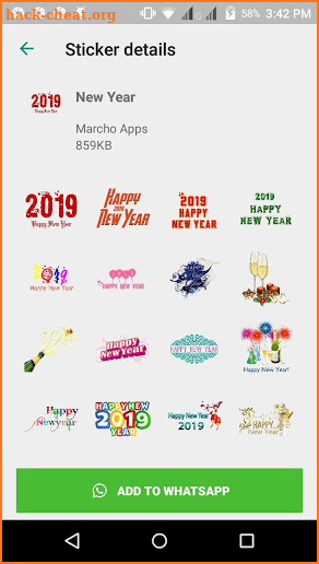 WAStickerApps- Happy New Year Stickers screenshot