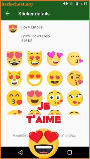 WAstickerApps I love you Stickers screenshot