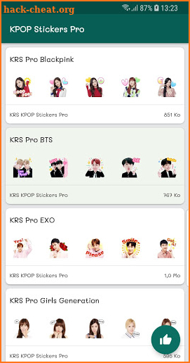 WAStickerApps KPop Sticker Pro for WhatsApp screenshot