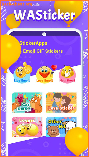 WAStickerApps Love Emoji GIF Stickers screenshot