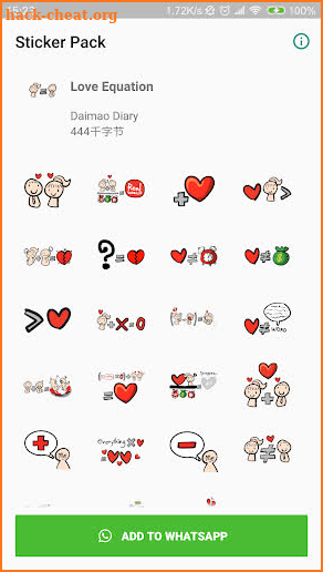 WAStickerApps - Love Equation screenshot