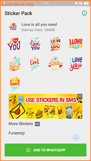 WAStickerapps - Love is all you need screenshot