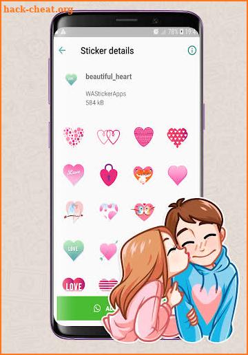 WAStickerApps Love Romance Sticker screenshot