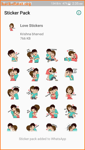 WAStickerApps - Love Stickers Pack For Whatsapp screenshot