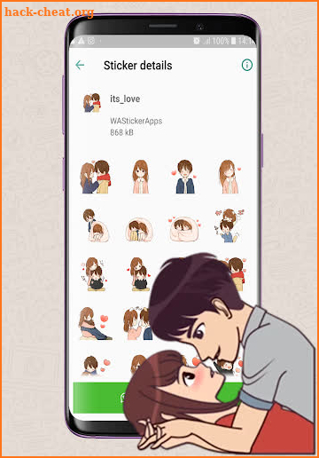 WAStickerApps Lovely Couple Sticker screenshot