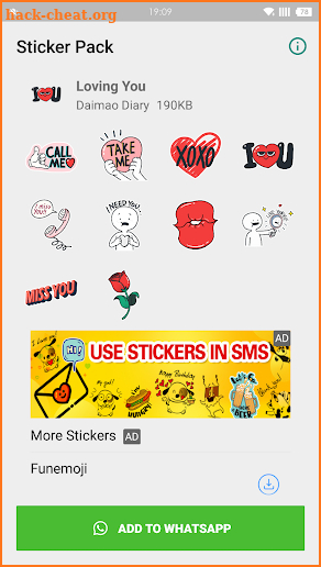 WAStickerapps - Loving You screenshot