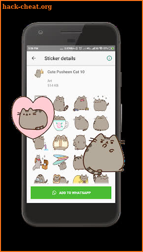 WaStickerApps - Pusheen Animated Stickers screenshot