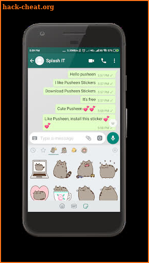 WaStickerApps - Pusheen Animated Stickers screenshot