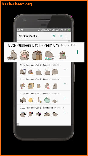 WaStickerApps - Pusheen Animated Stickers screenshot