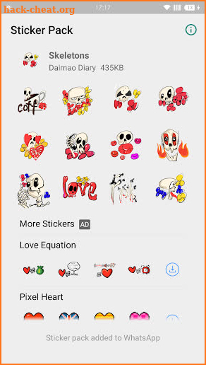 WAStickerapps - Skeletons screenshot