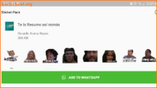 WAStickerApps - Te lo resumo así nomás screenshot