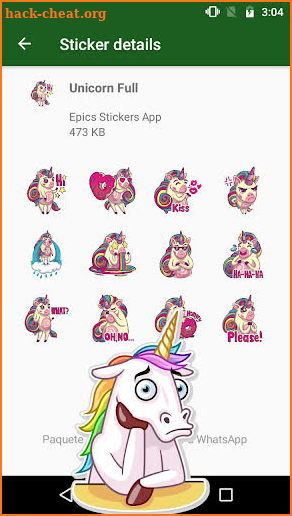 WAstickerApps Unicorn Kawaii Stickers screenshot