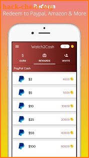 Watch2Cash - Free Paypal Cash  & Gift Cards screenshot