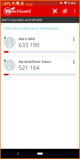 WatchGuard AuthPoint screenshot