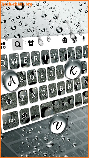 Water Drop Rainy Keyboard Background screenshot