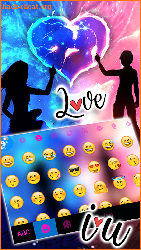 Water Fire Love Keyboard Background screenshot