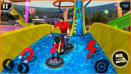 Water Slide Bike Stunt : Tricky Bike Water Race screenshot