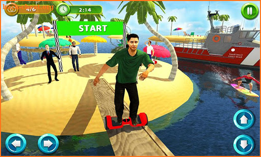 Waterpark Hoverboard Stunts surfing race 2019 screenshot