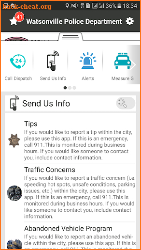 Watsonville Police Department screenshot