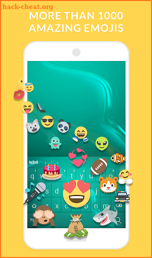 Wave Keyboard Background - Animations, Emojis, GIF screenshot